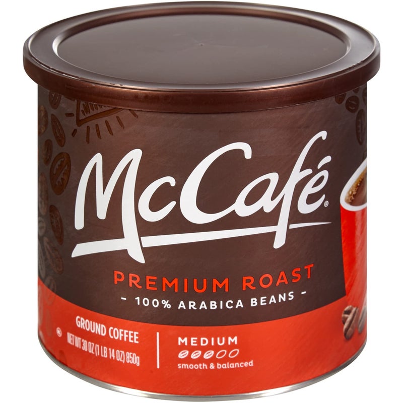 McCafe Premium Roast, Medium Roast Ground Coffee, 30 oz Canister - Image 4